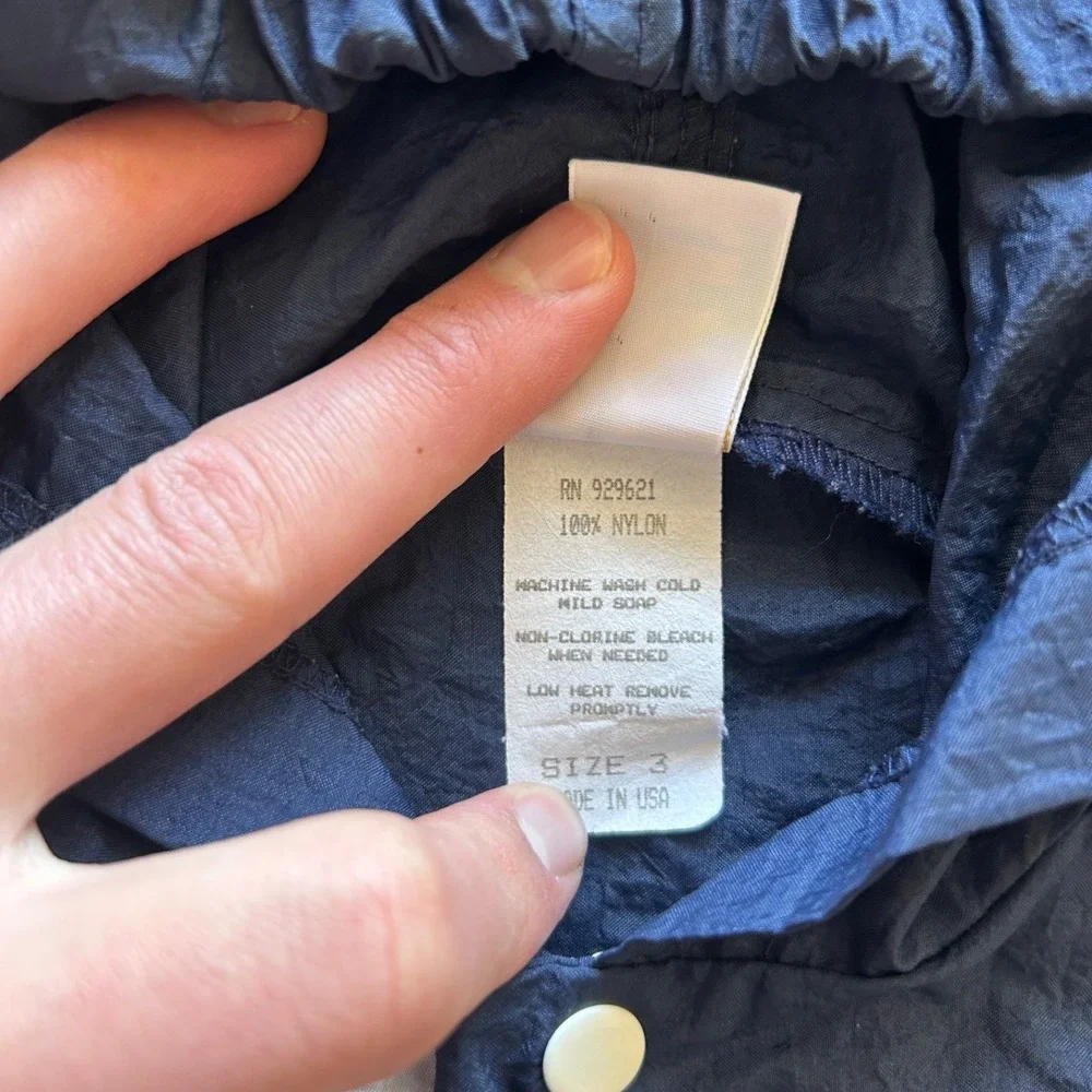 Vintage 90s Little King Michigan Wolverines Jacket BABY‎ Size 3 Blue Windbreaker